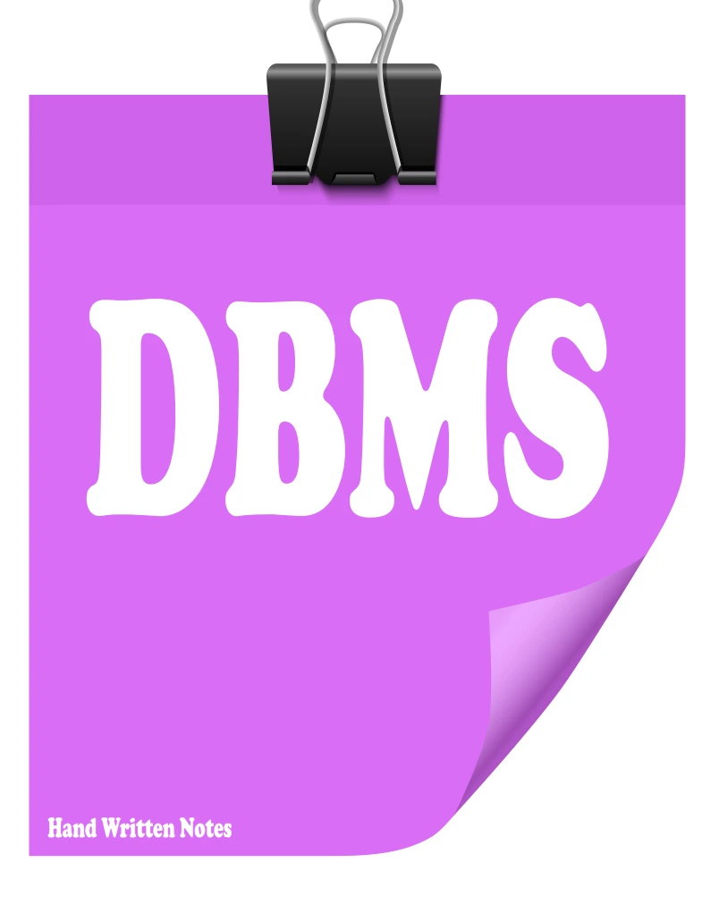 DBMS hand written notes pdf free