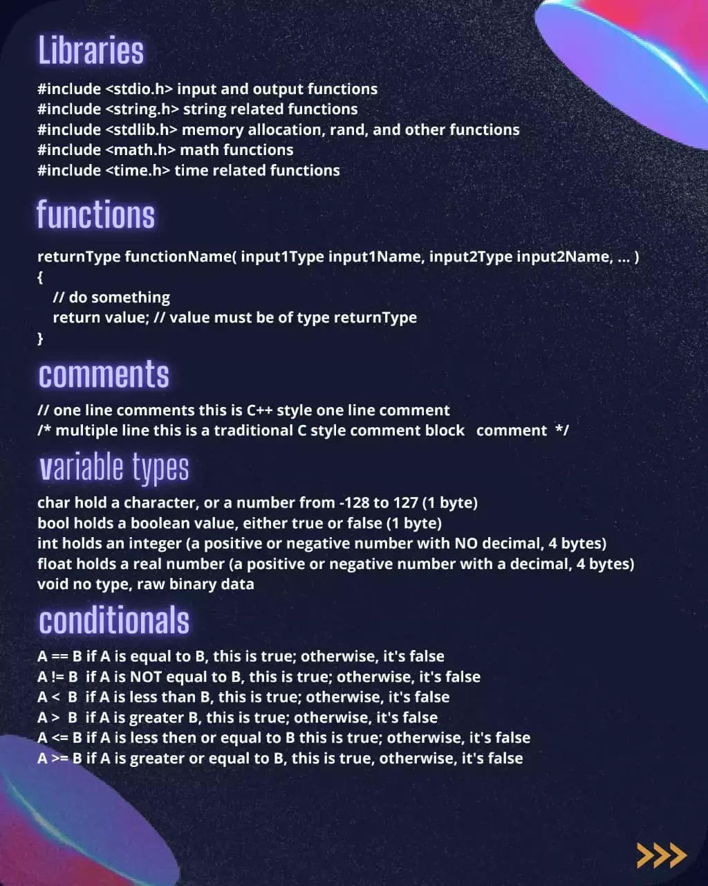 libraries using c and c++ language