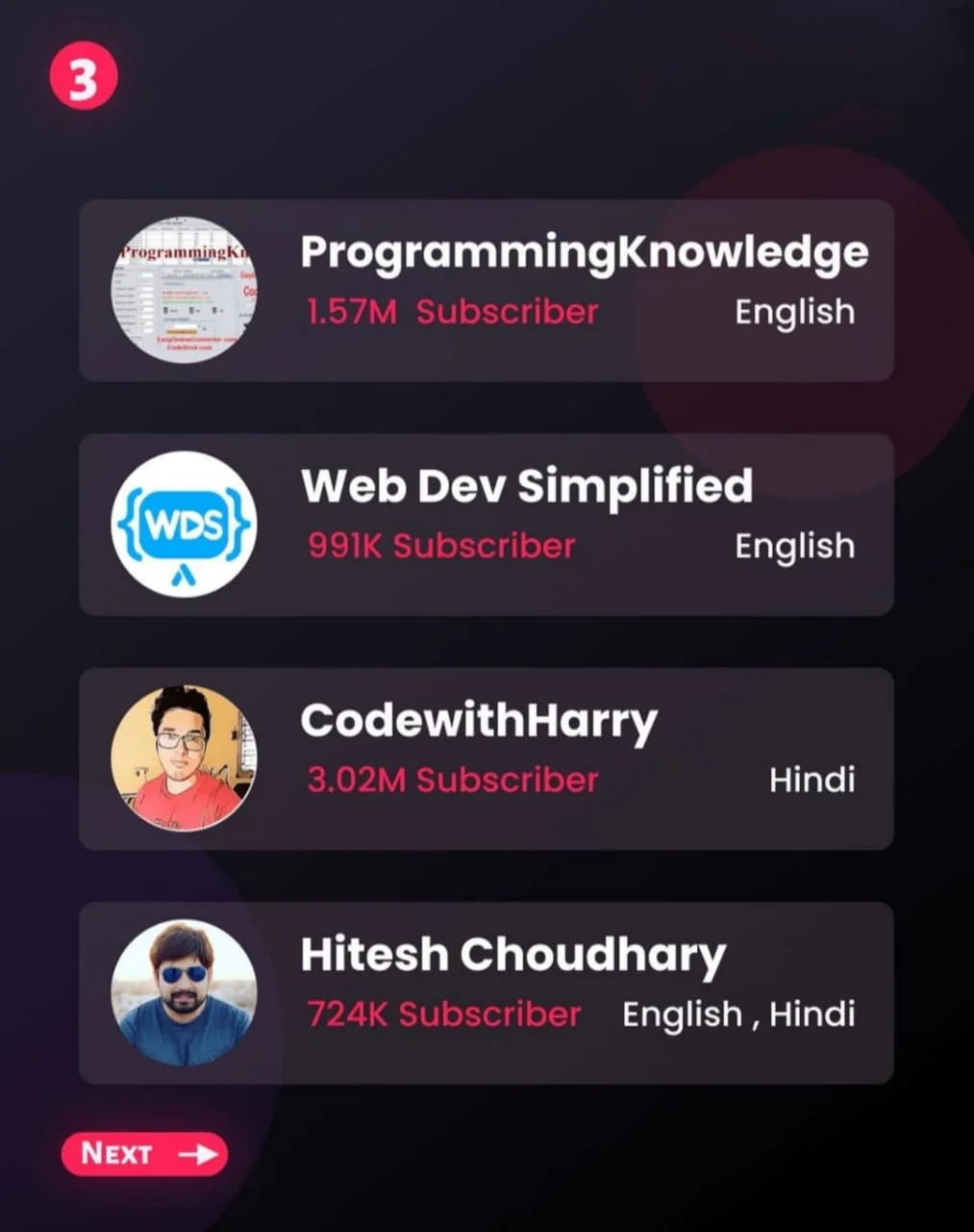 programming knowledge, web dev simplified, code with harry, hitesh chaudhry